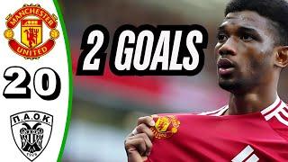 Manchester United vs PAOK 1 - 0 - All goals - Highlights - 2024 manchester united