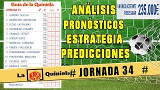  LA QUINIELA JORNADA 34  POR  LIGA PRONOSTICOS DEPORTIVOS PARA ESTA SEMANA