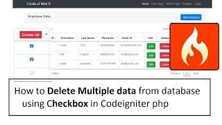 How to delete multiple data from database using checkbox in Codeigniter php