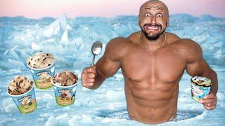 EXTREME COLD PLUNGE ICE CREAM CHALLENGE | WORLD RECORD