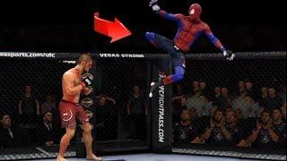 ЧЕЛОВЕК-ПАУК и его САМЫЕ НЕВЕРОЯТНЫЕ МОМЕНТЫ в UFC 3/Spider-Man ЛУЧШИЕ НОКАУТЫ