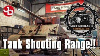 Proving Grounds shooting range unlocked & tested on Tank Mechanic Simulator!