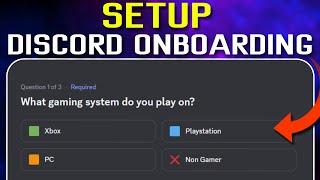 How To Setup Discord Onboarding 2025