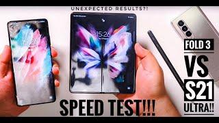 Galaxy Z Fold 3 vs S21 Ultra Speed Test! - UNEXPECTED RESULTS?!