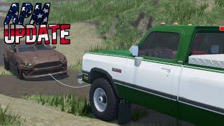 APM Update Review! (Revamped Pickup, & Vehicle Winches) | Roblox American Plains Mudding