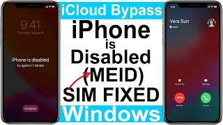 [Windows] iPhone Disabled & Passcode iCloud Bypass (MEID) SIM,DATA ,Fixed Full Free Tutorial 2021