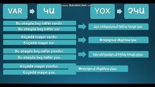 Ադրբեջաներենի ուսուցում: Դաս 8