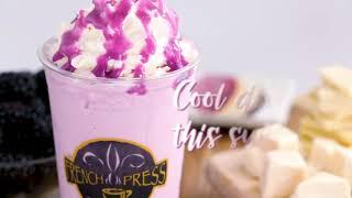 French Press Coffee June 2018 Flavor of the Month: White Chocolate Blackberry La Freeze