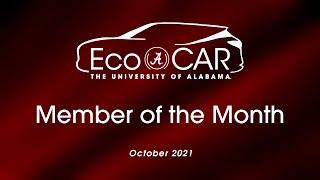 UA EcoCAR Member of the Month - October 2021 - John Ferrell