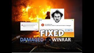 Fix Rar Files After WinRAR Says File Unknown Format or Damaged file damaged