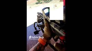New AR Build shooting Hostage Plate at 50 yards #tacticalgoons #shorts  #2astrong #huxwrx #holosun