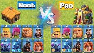 TH-1 Troops vs TH-16 Troops | Clash of Clans