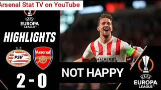 PSV 2_0 ARSENAL. Match reaction from Mr Arsenal. Not happy with Arteta. #arsenal europaleague