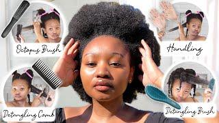 Detangling Natural Hair | Rating Methods to Detangle Dry Matted Hair | Tsholo Phoka