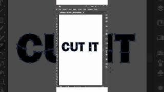 How to cut a text using the knife tool in Adobe illustrator