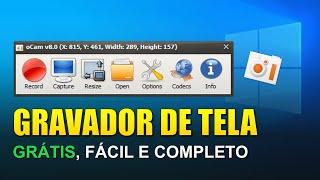 MELHOR GRAVADOR DE TELA para Windows - [Gravar Parte da Tela ou Tela Toda]