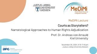 MeDiMi Lecture | Andreas von Arnauld: Courts as Storytellers?