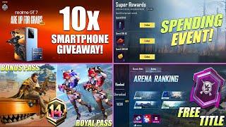  10X SMARTPHONE GIVEAWAY || BGMI UC SPEND EVENT IS HERE || ARENA RANKING COMING.