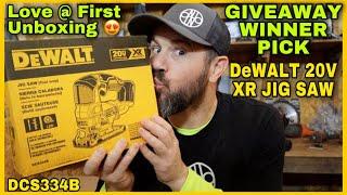 DeWALT 20V XR Brushless Jig Saw DCS334B Unboxing Review | GIVEAWAY Winner Pick Saturday Night Mayhem