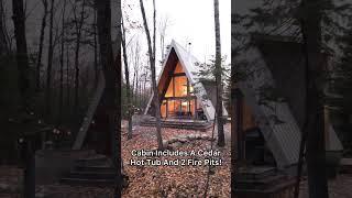 Huge Waterfront A-Frame Cabin Airbnb w/ Cedar Hot Tub and 2 Fire Pits!