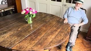 Rare Large English 17th Century Walnut Gateleg Table