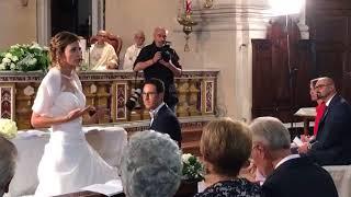 Sposa canta al suo matrimonio l'"Ave Maria" di Gomez a Monzambano (Mn)