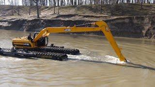 Extreme Part 32 - Excavator Rescuing Truck Stuck In River - Amazing Heavy Equipment