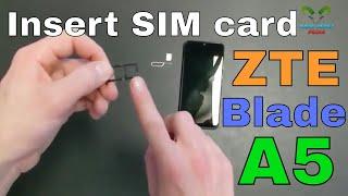 ZTE Blade A5 2020 Insert The SIM