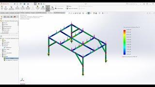 Solidworks Static Analysis - Statik Analiz - Kiriş Analizi - Simulation - Weldments