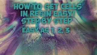 Easy cells in resin step by  step resin art tutorial / resin art for beginners / epoxy art