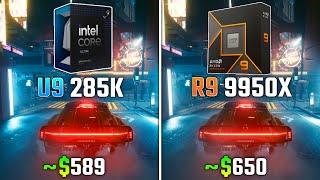 INTEL ULTRA 9 285K vs RYZEN 9 9950X | Test in 6 Games