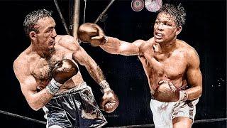 Sugar Ray Robinson vs Carmen Basilio I HD - 1957 Colorized! (with synced audio)