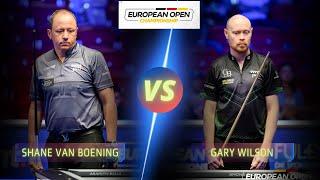 SHANE VAN BOENING VS  GARY WILSON | 2024 EUROPEAN OPEN #billiards #nineball #9ballpool #highlights