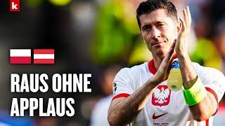 "Machen wir uns nichts vor..." Lewandowski nach EM-Aus bitter enttäuscht | Polen - Österreich 1:3