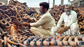 Exceptional Process Of Converting Hundreds Of Tons Of Anchor Ship Chain Into Wheel Spanners