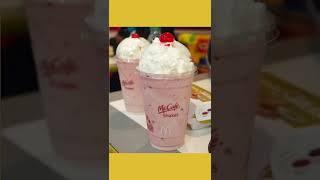 Does McDonalds use Strawberries ? #mcdonalds #burger #frenchfries #junkfood #milkshake #strawberry