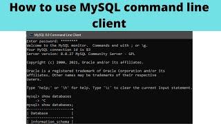 10 How to use MySQL command line client | How to use MySQL command line tool