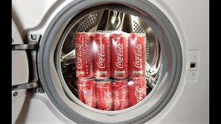 Experiment - Coca Cola - in my New Washing Machine - 1400 rpm Spin