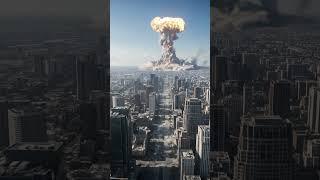 Nuclear attack in the middle of the city | Nuclear Explosion #nuclear #military #city #explosion