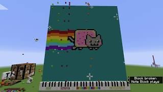 Nyan Cat in "Synthesia" in Minecraft