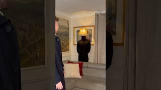 Disguised as a lamp prank on twin brother 