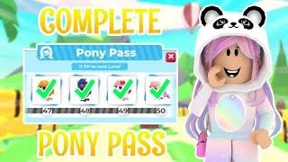 The FASTEST Way to COMPLETE the PONY PASS in Adopt Me! 