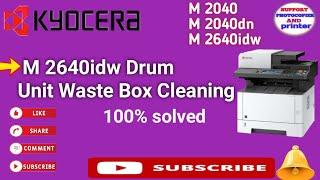 Kyocera ecosys m 2640idw   Drum unit waste toner box cleaning m2040 m 2040dn # waste toner box clean