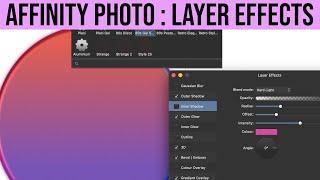 Layer Effects Styles In Affinity Photo | How To Tutorial | Graphicxtras