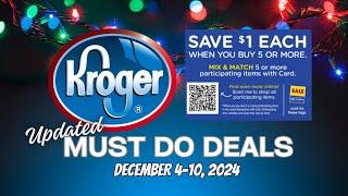 *RUN FREEBIE* Kroger UPDATED Must Do Deals for 12/4-12/10 | Mega Sale, Weekly Digitals, & MORE