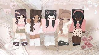 [ coquette] aesthetic minecraft skins | w/ links 