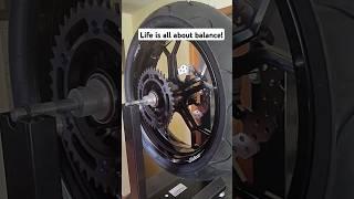 Balancing tires on the kitchen counter, Arrrh!!! A pirate's life for me! #motorcycle #tire #balance