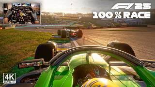 Gabriel Bortoleto's Kick Sauber C45 - F1 25 MOD Brazilian GP 100% Race | Steering Wheel Gameplay