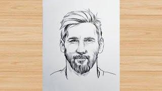 How to draw Messi | Step-by-Step drawing for beginners | easy drawing