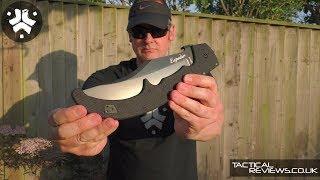 Cold Steel Espada XL G10 Review with Slow Motion Opening and Cutting by Tactical Reviews